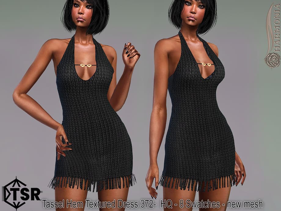 Скриншот мода Платье Tassel Hem Textured Dress